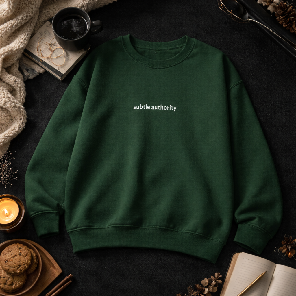 Subtle authority — Classic Crewneck Sweatshirt