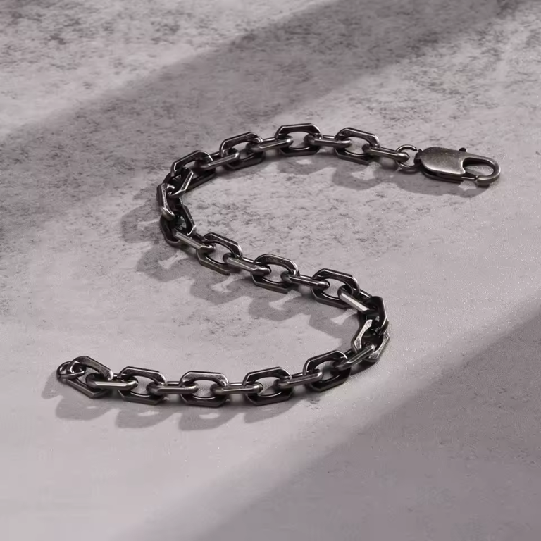 Vintage Stainless Steel - Waterproof Rolo Chain Bracelet