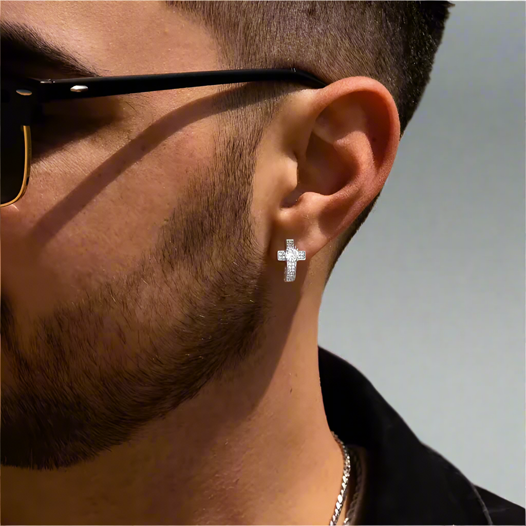 Hoop Earrings with AAA CZ Stone