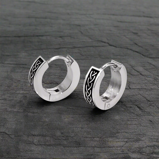 Celtic Knot Hoop Earrings