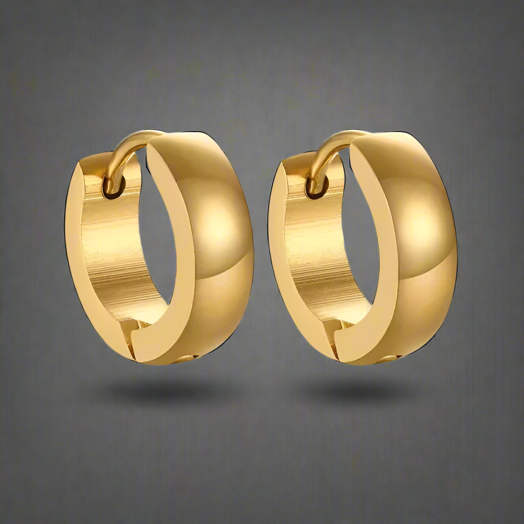 Unisex Stainless Steel Small Hoop Earrings