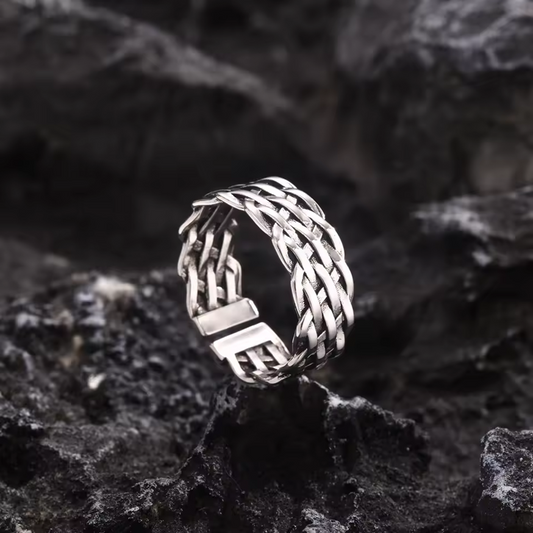 Vintage Rock Band - Adjustable Braided Metal Ring