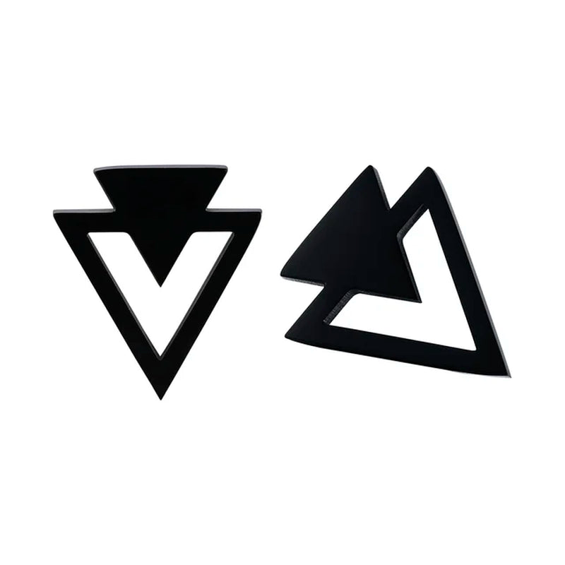 Cool Punk Triangle Stud Earrings for Men Jewelry, anti Allergy Stainless Steel Geometric Ear Clip Accessory,1 Piece/ Pair