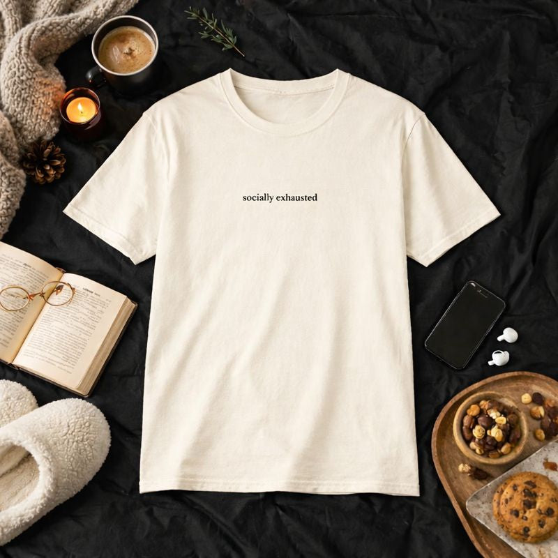 Socially exhausted — T-Shirt