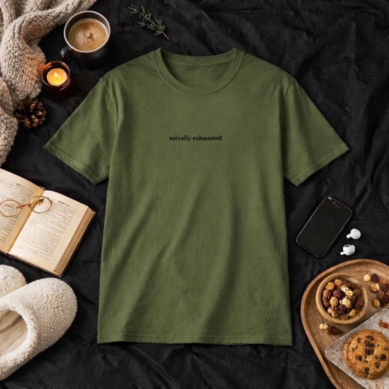 Socially exhausted — T-Shirt