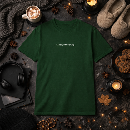 Happily introverting — T-Shirt