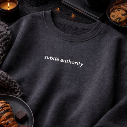 Subtle authority — Classic Crewneck Sweatshirt