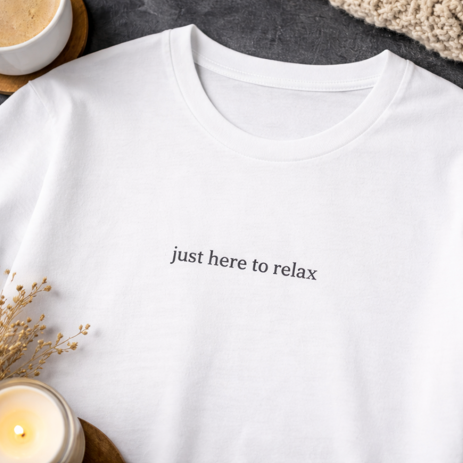 Just here to relax — Tee