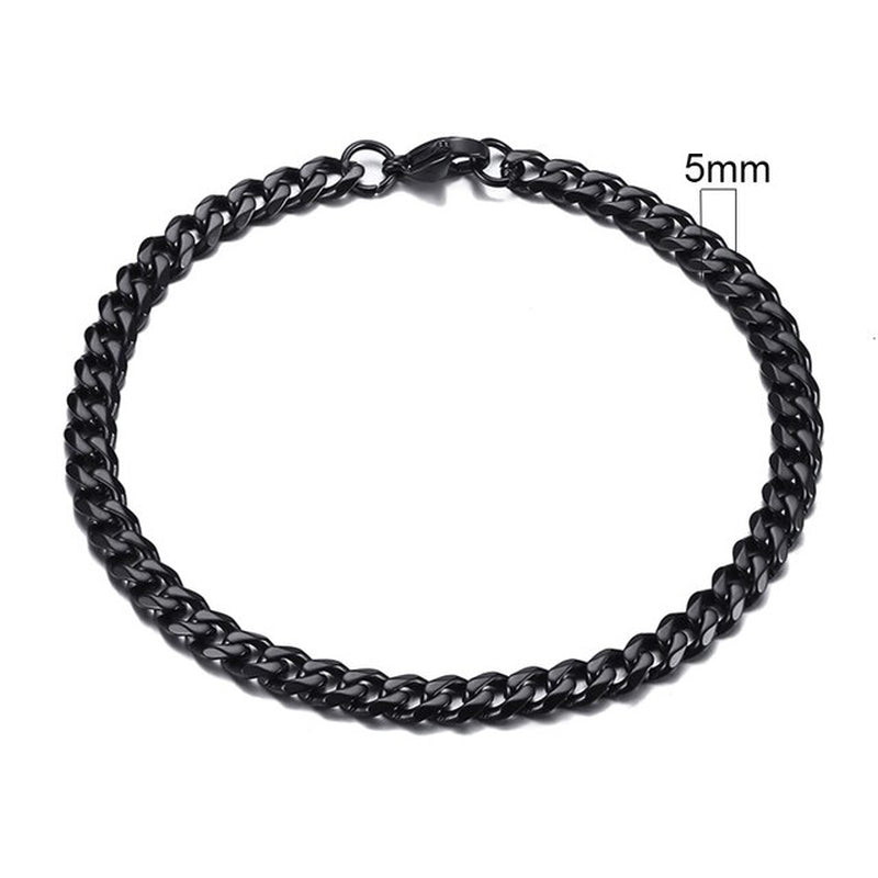 3-11Mm Chunky Miami Curb Chain Bracelet for Men, Stainless Steel Cuban Link Chain Wristband Classic Punk Heavy Male Jewelry