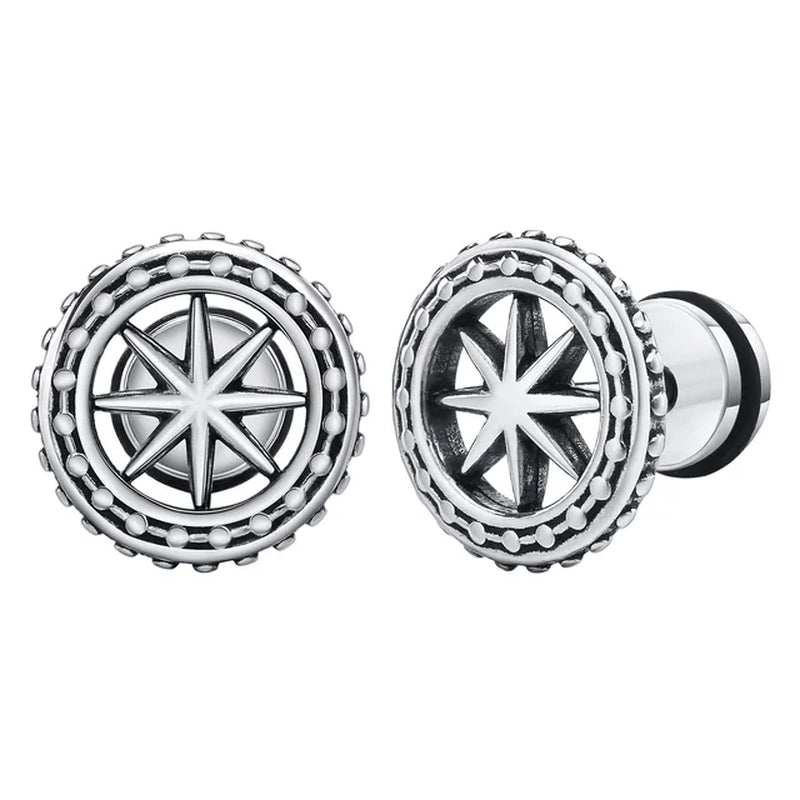 Cool Trident Stud Earrings for Men Women, anti Allergy Stainless Steel Poseidon Greek Mythology Gifts for Him Jewelry