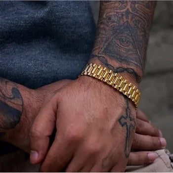 GoldChunk: Men's Stainless Steel Chunky Chain Bracelet