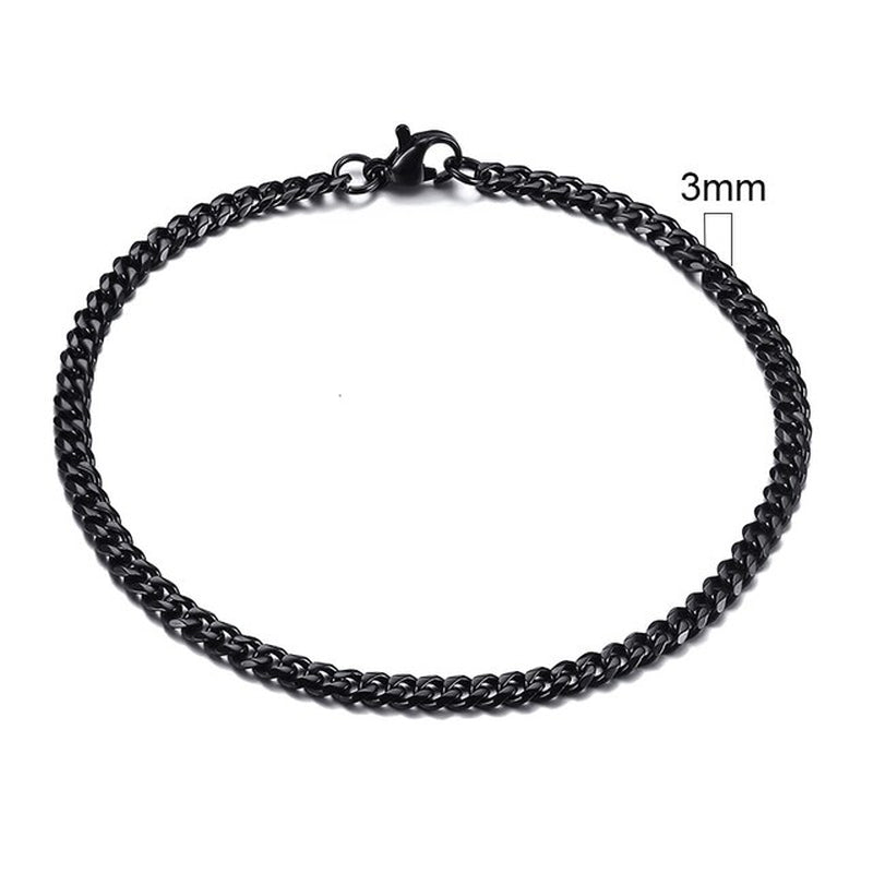 3-11Mm Chunky Miami Curb Chain Bracelet for Men, Stainless Steel Cuban Link Chain Wristband Classic Punk Heavy Male Jewelry