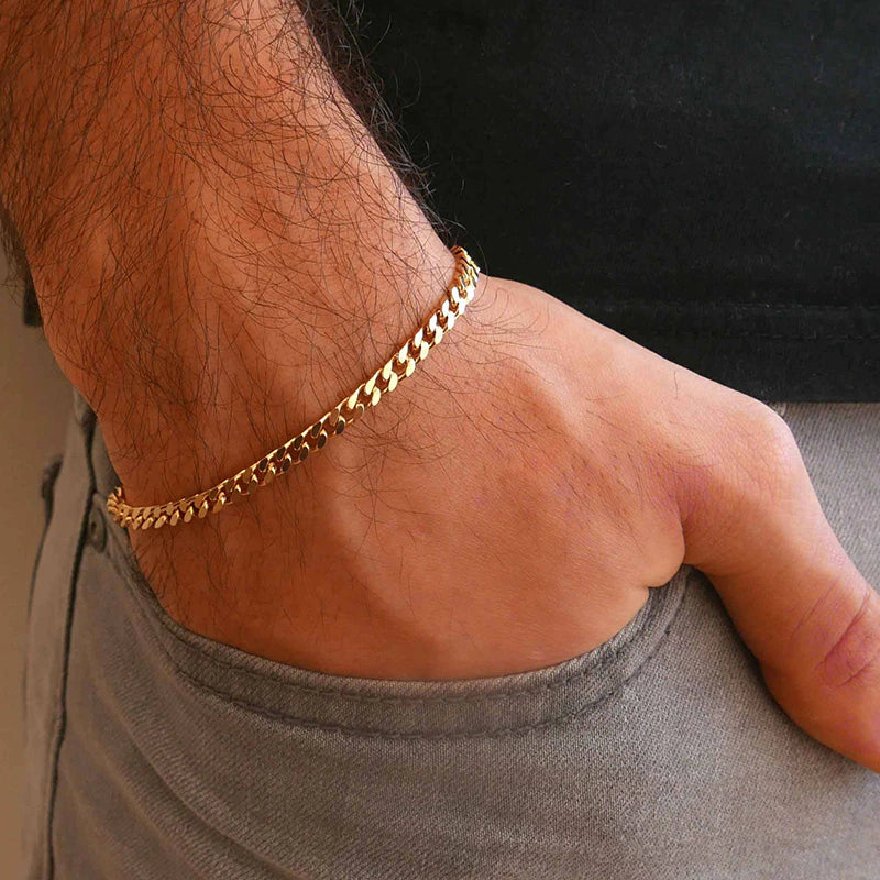 3-11Mm Chunky Miami Curb Chain Bracelet for Men, Stainless Steel Cuban Link Chain Wristband Classic Punk Heavy Male Jewelry